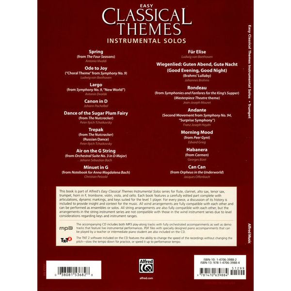 Alfred Music Publishing Easy Classical Themes Trumpet