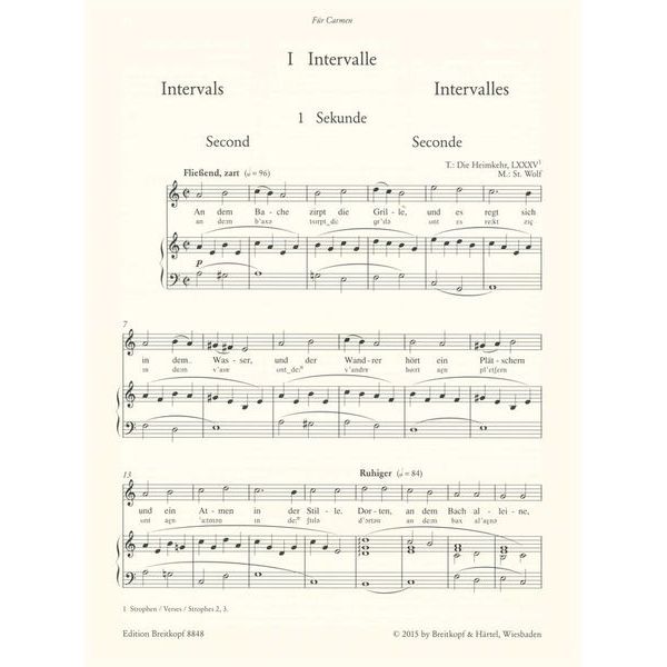 Breitkopf & Hrtel Wege zum Liedgesang Hoch