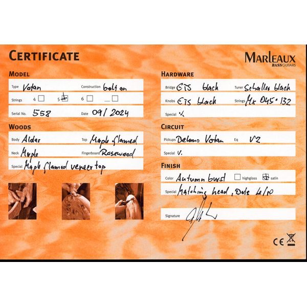 Marleaux Votan Deluxe 5 Autumn Burst