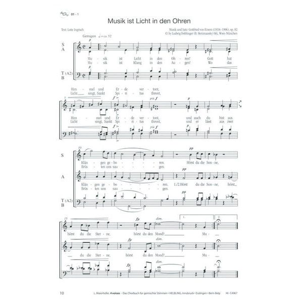 Helbling Verlag 4 Voices Chorbuch