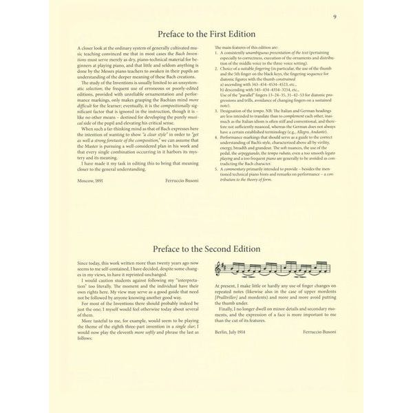 Breitkopf & Hrtel Bach/Busoni Inventionen