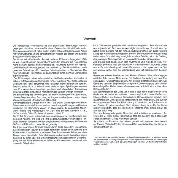 Heinrichshofen Verlag Der Flötenvogel 1