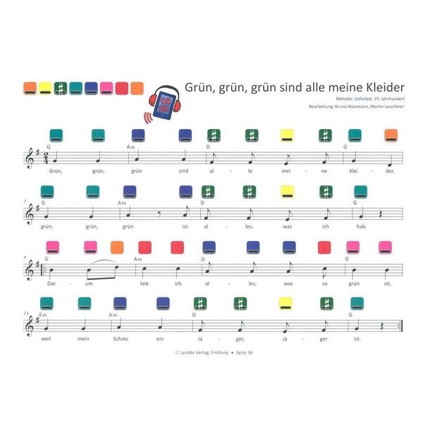 LeuWa-Verlag  34 Kinderlieder Rainbow