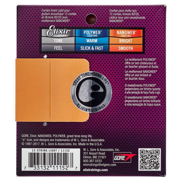 Elixir Nanoweb Light 12 Str. Acoustic