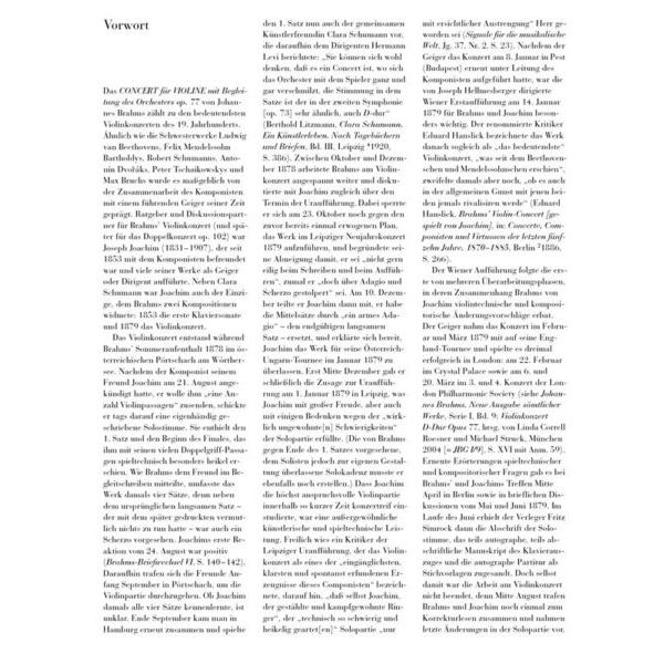 Henle Verlag Brahms Violinkonzert D-Dur
