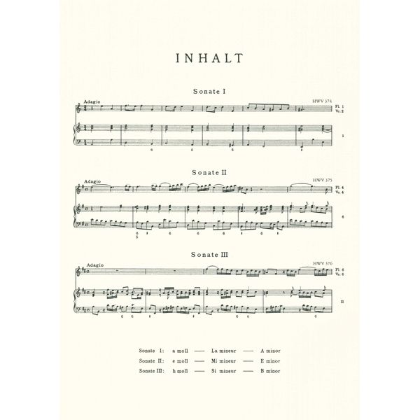 Edition Peters Hndel Hallenser Sonaten