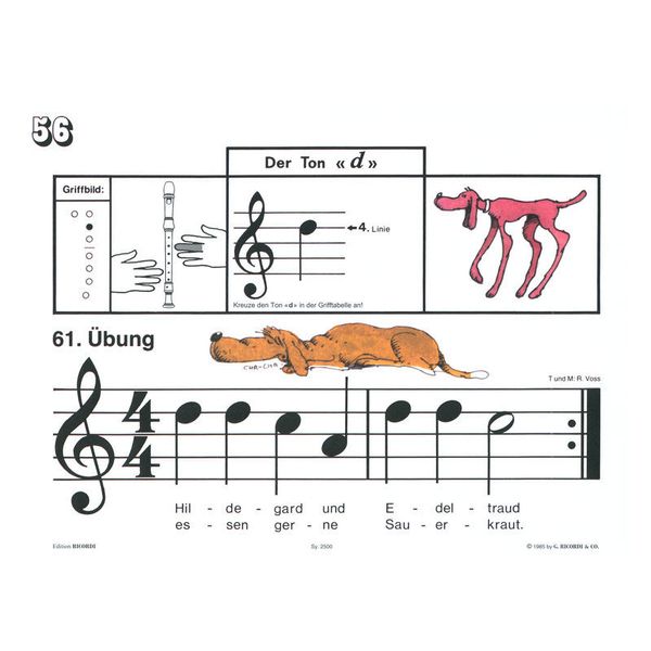 Ricordi Lustige Blockflöte 1 Deutsch