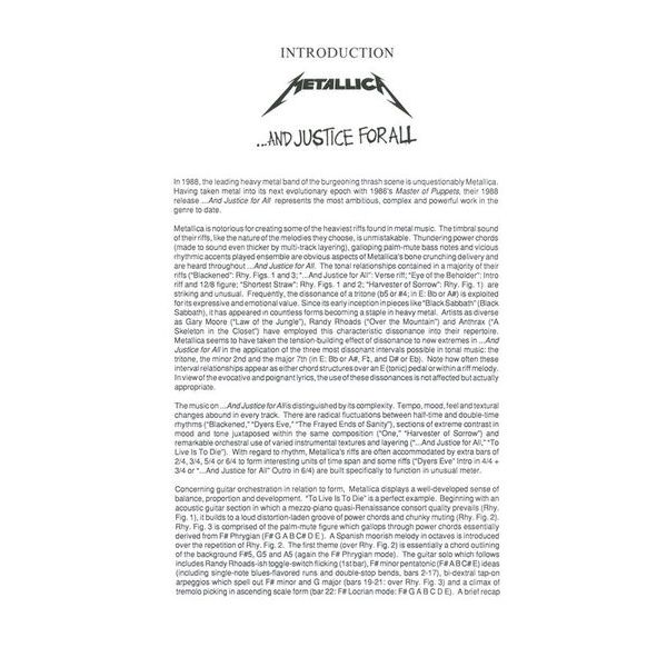 Cherry Lane Music Company Metallica And Justice For All