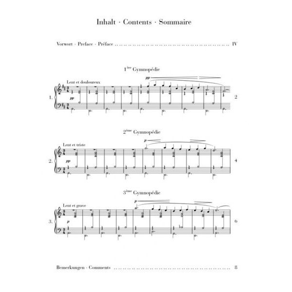 Henle Verlag Satie Gymnopedies