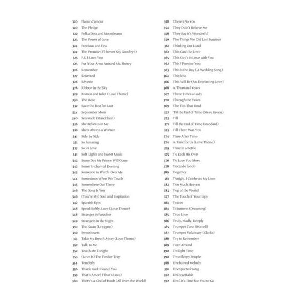 Hal Leonard Wedding & Love Fake Book