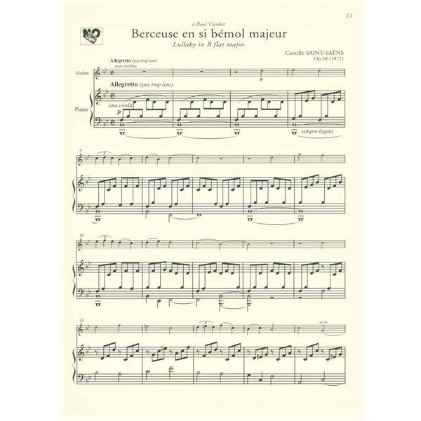 Zen-On Saint-Sans Works Violin Piano