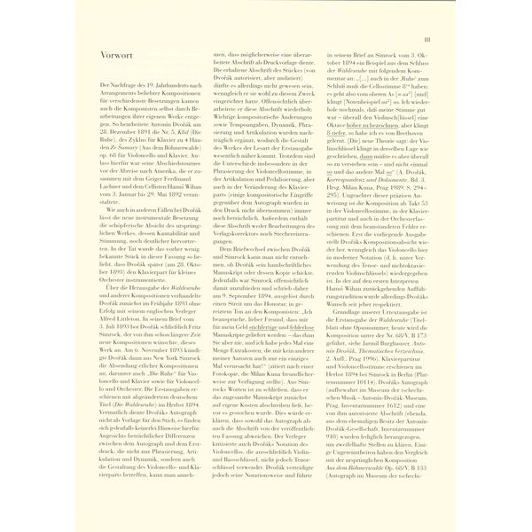 Henle Verlag Dvorak Waldesruhe op.68 Cello