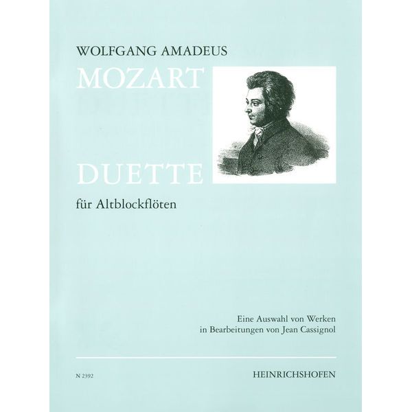 Heinrichshofen Verlag Mozart Duette Altblockflöte