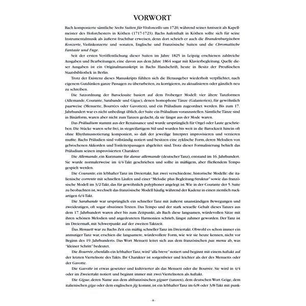 Advance Music Bach 6 Suiten Saxophone