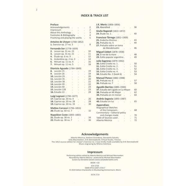 Edition Chanterelle Chanterelle Guitar Anthology