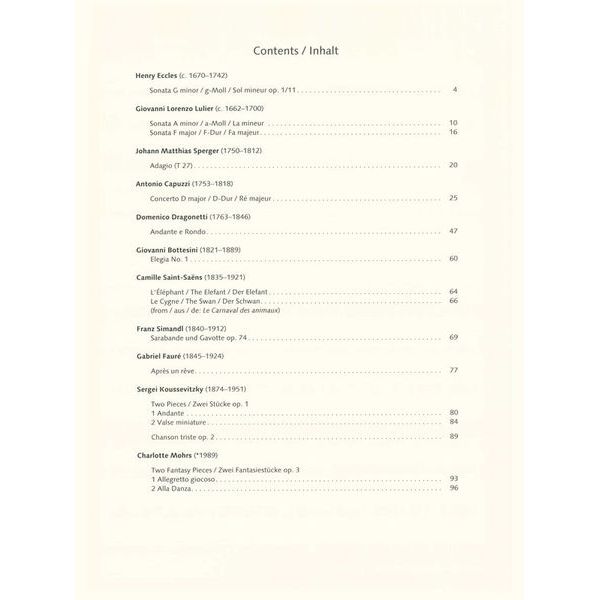 Schott Best Of Double Bass Classics