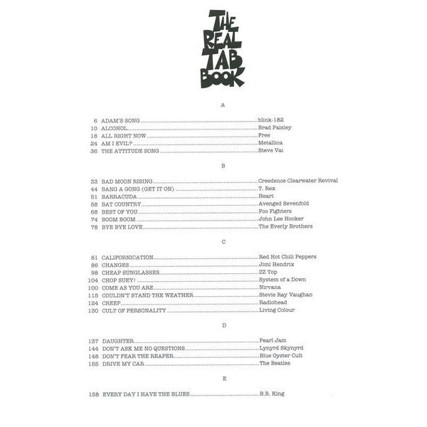 Hal Leonard The Real Tab Book 1