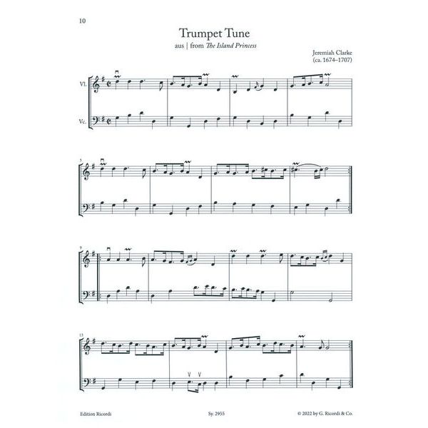 Ricordi Barock-Duos Violine und Cello