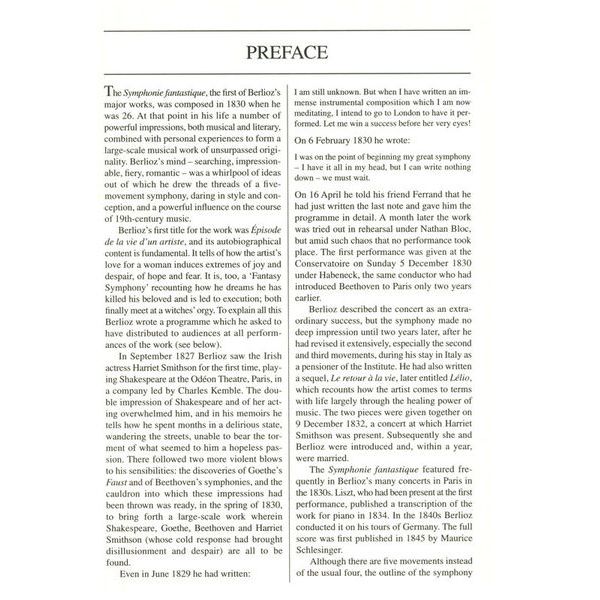 Edition Eulenburg Berlioz Symphonie Fantastique