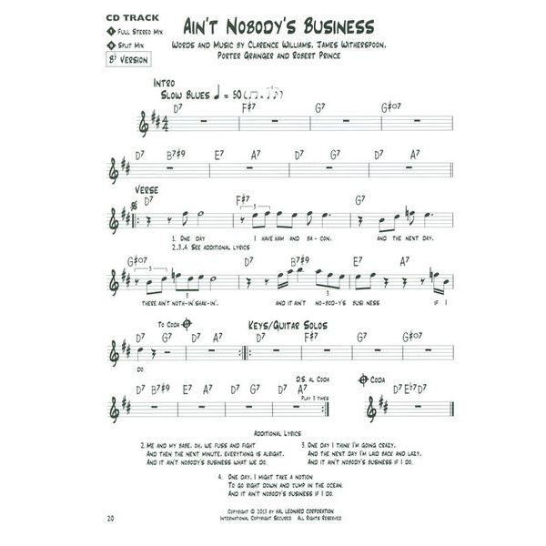 Hal Leonard Blues Play-Along Standards