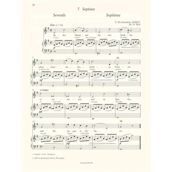 Breitkopf & Hrtel Wege zum Liedgesang Hoch