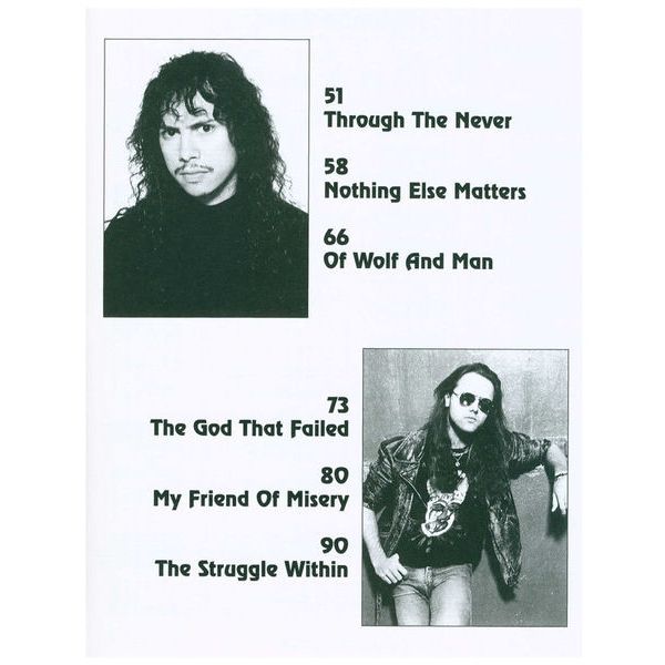 Cherry Lane Music Company Metallica Black Album Guitar