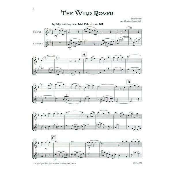 Universal Edition Celtic Clarinet Duets