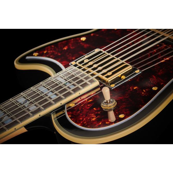 DAngelico DLX Atlantic Bariton Solid BLK