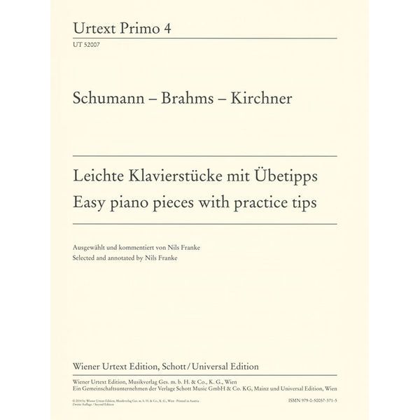 Wiener Urtext Edition Schumann �Brahms �Kirchner