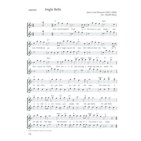Schott Fröhliche Weihnachtslieder Fl