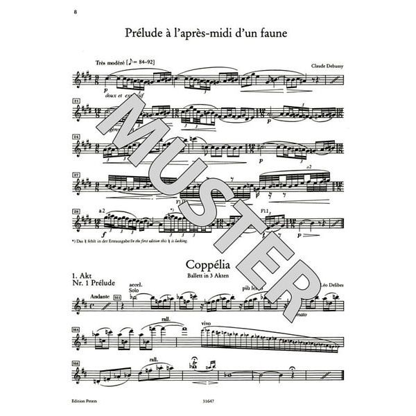 Edition Peters Orchester Probespiel Flöte