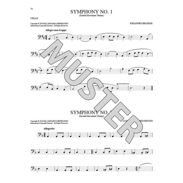 Hal Leonard 101 Classical Themes Cello