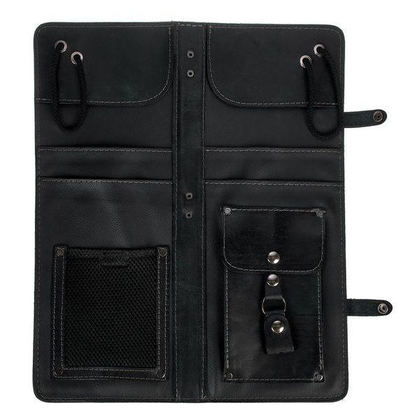 Zultan Leather Stick Bag Black