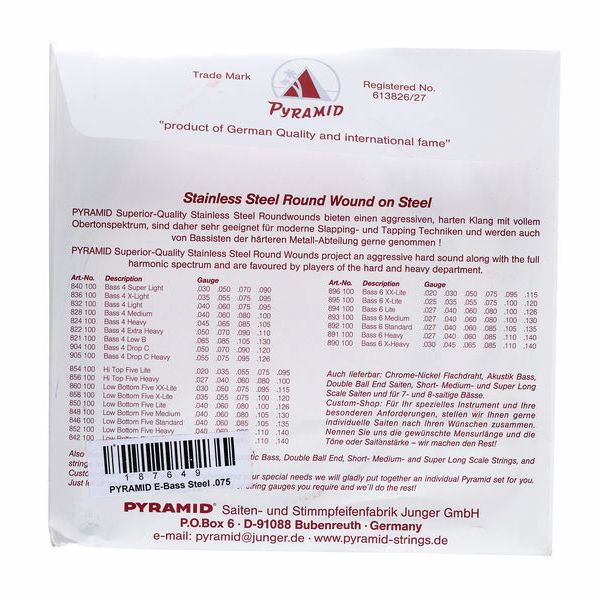 Pyramid 075 Single String bass guitar