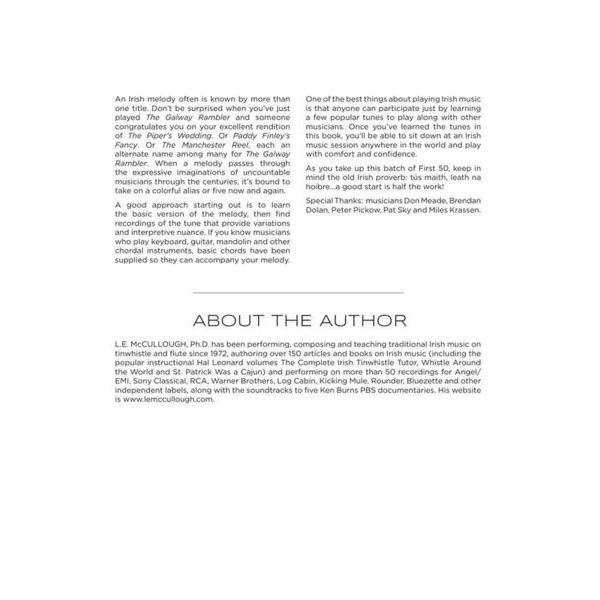 Hal Leonard First 50 Irish Tinwhistle