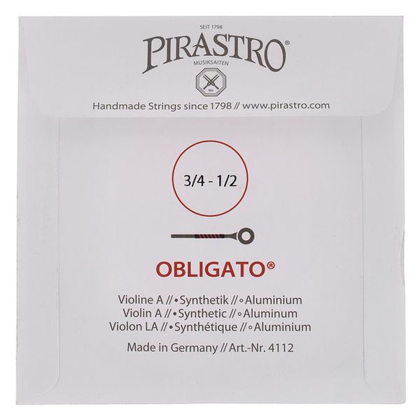Pirastro Obligato Violin A 3/4-1/2