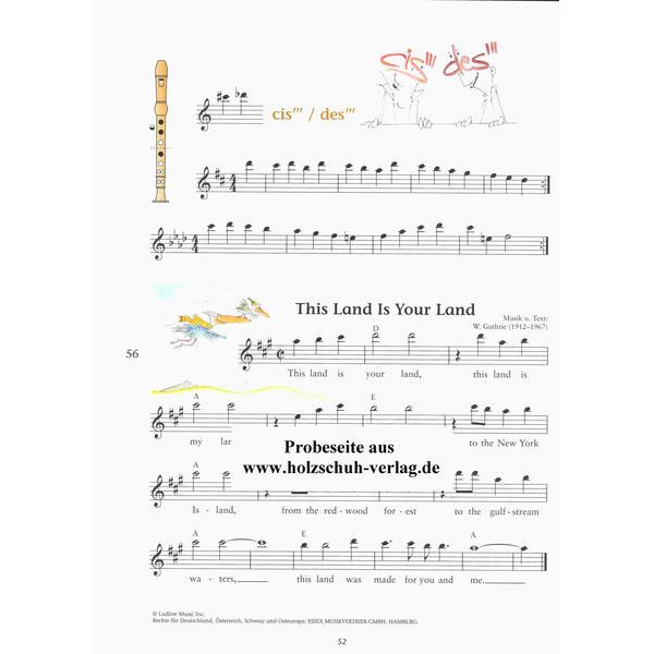 Holzschuh Verlag Jede Menge Flötentöne 2 Alto