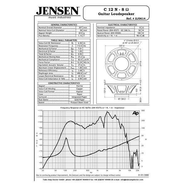 Jensen C12N Ceramic Vintage 8Ohm