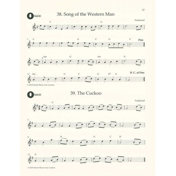 Schott English Folk Tunes Recorder