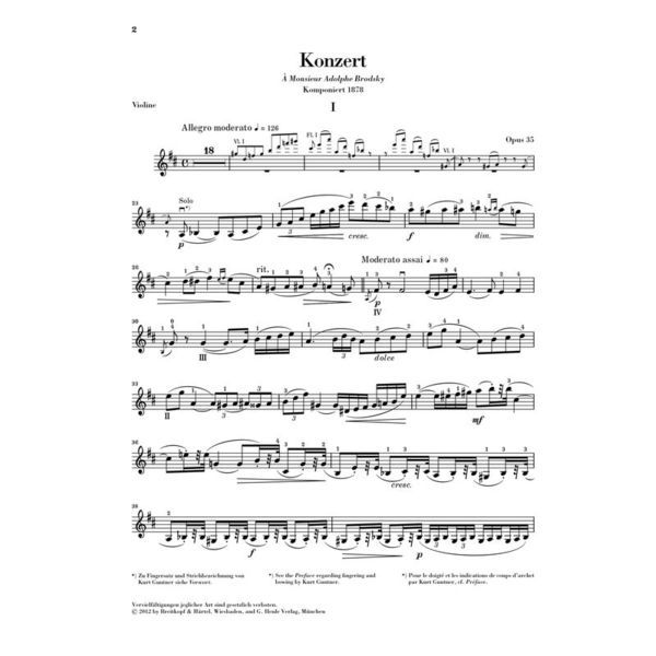 Henle Verlag Tschaikowsky Violinkonzert