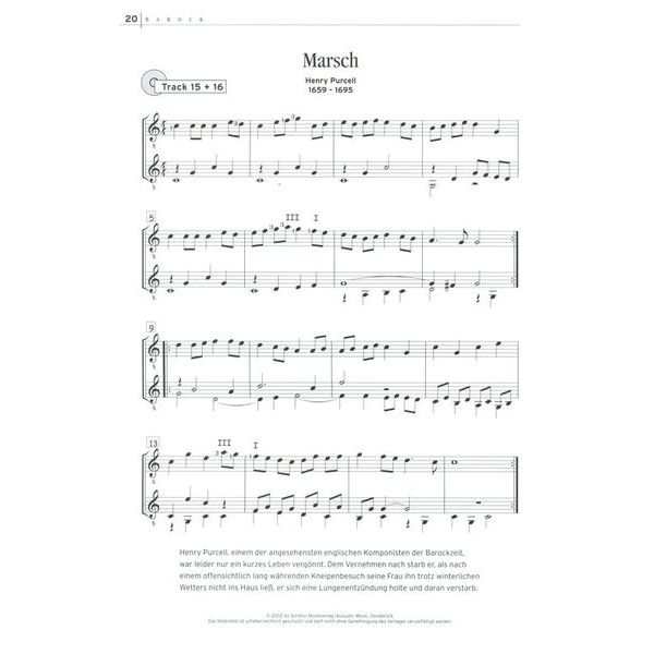 Acoustic Music Books 20 Klassik-Hits für Gitarre