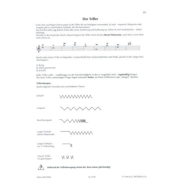 Ricordi Die Altblockflöte 1