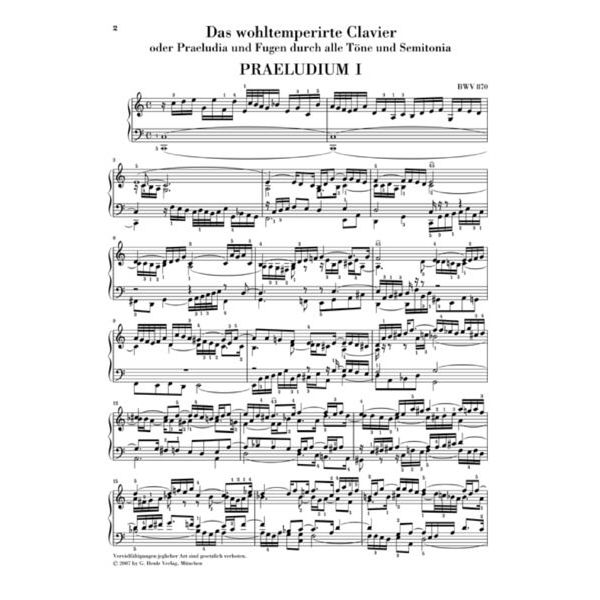 Henle Verlag Bach Wohltemperiert Klavier II