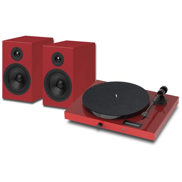 Pro-Ject Juke Box E1 HiFi Set red