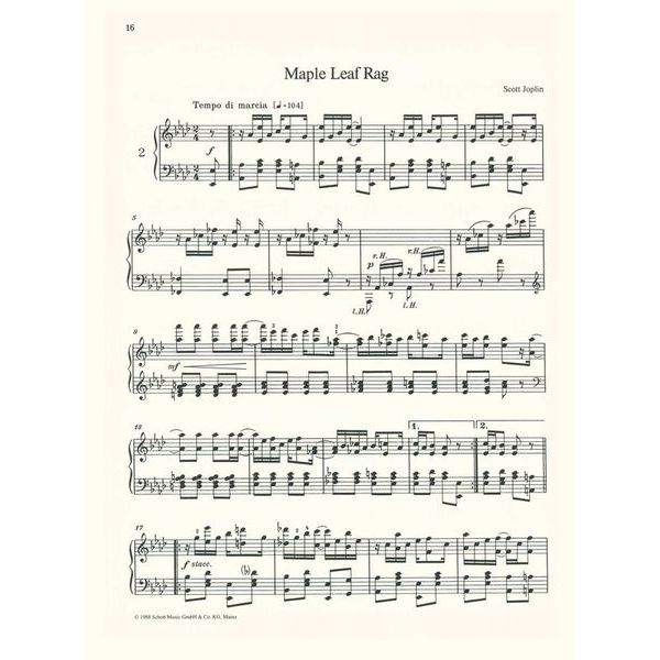 Schott Joplin 20 Ragtimes
