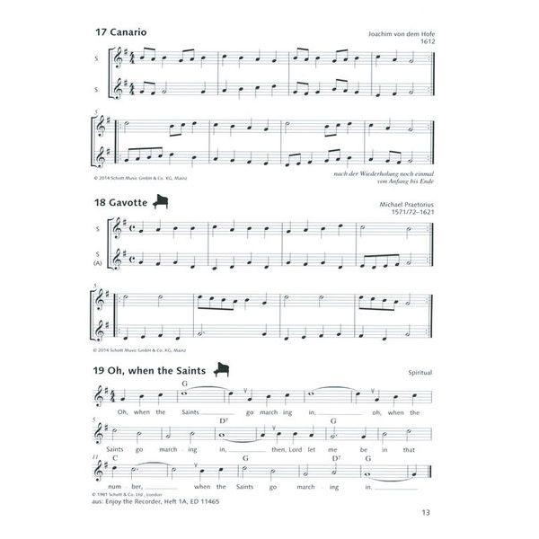 Schott Spiel Spa Spielbuch Sopran 1