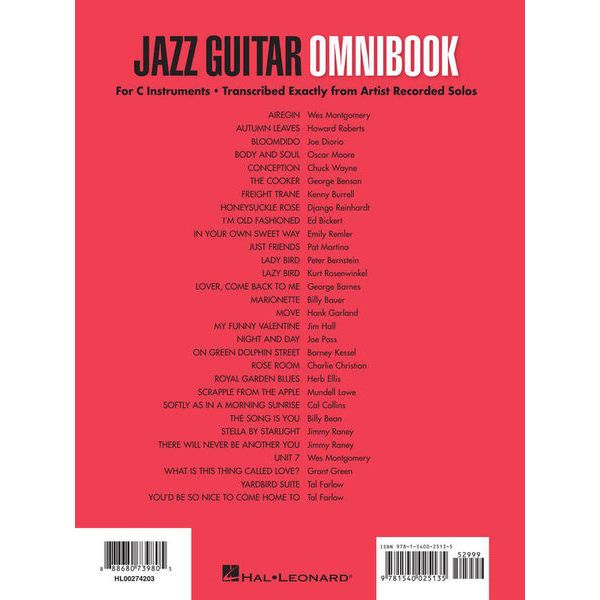 Hal Leonard Jazz Guitar Omnibook