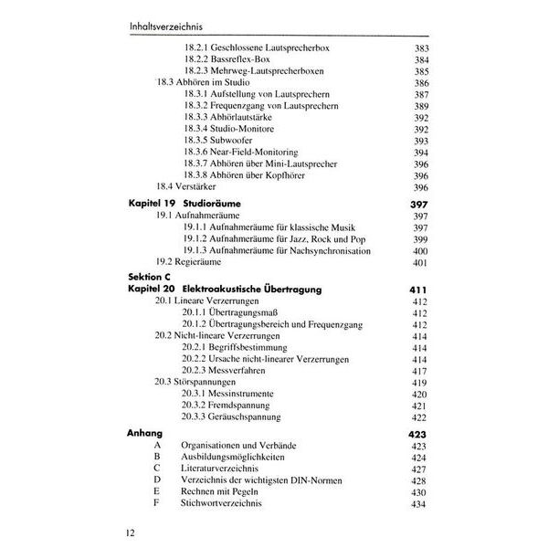 GC Carstensen Verlag Das Tonstudio Handbuch