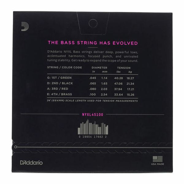 Daddario NYXL45100 Bass Set