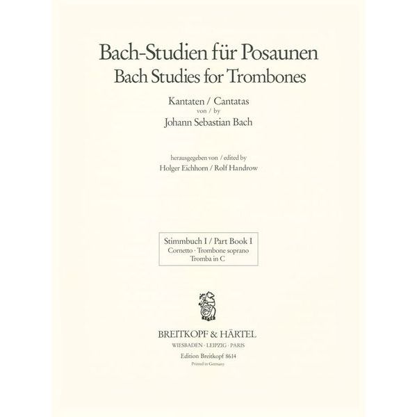 Breitkopf & Hrtel Bach Studien Trombone